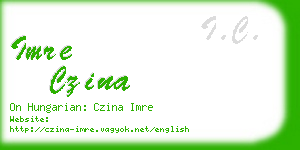 imre czina business card